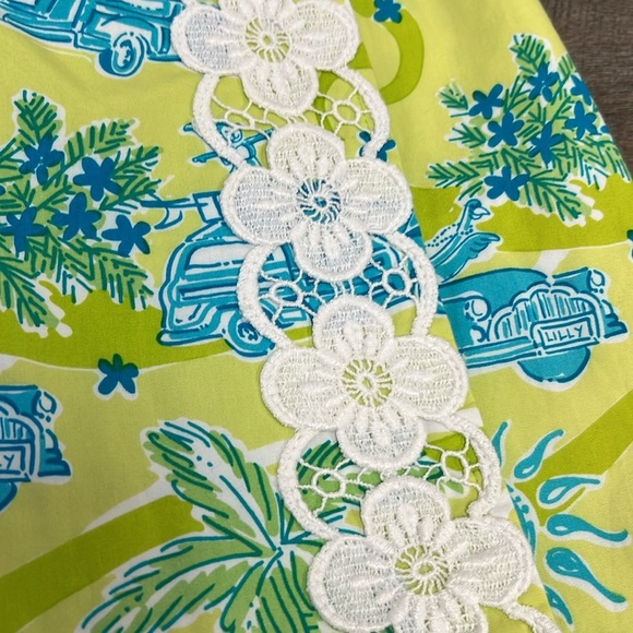 Lilly Pulitzer VTG White Label ‘Cruisin’/‘Vegetable’ Reversible Wrap Skirt - Picture 2 of 11